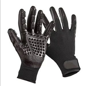 Animal pet grooming shedding gloves unisex pair